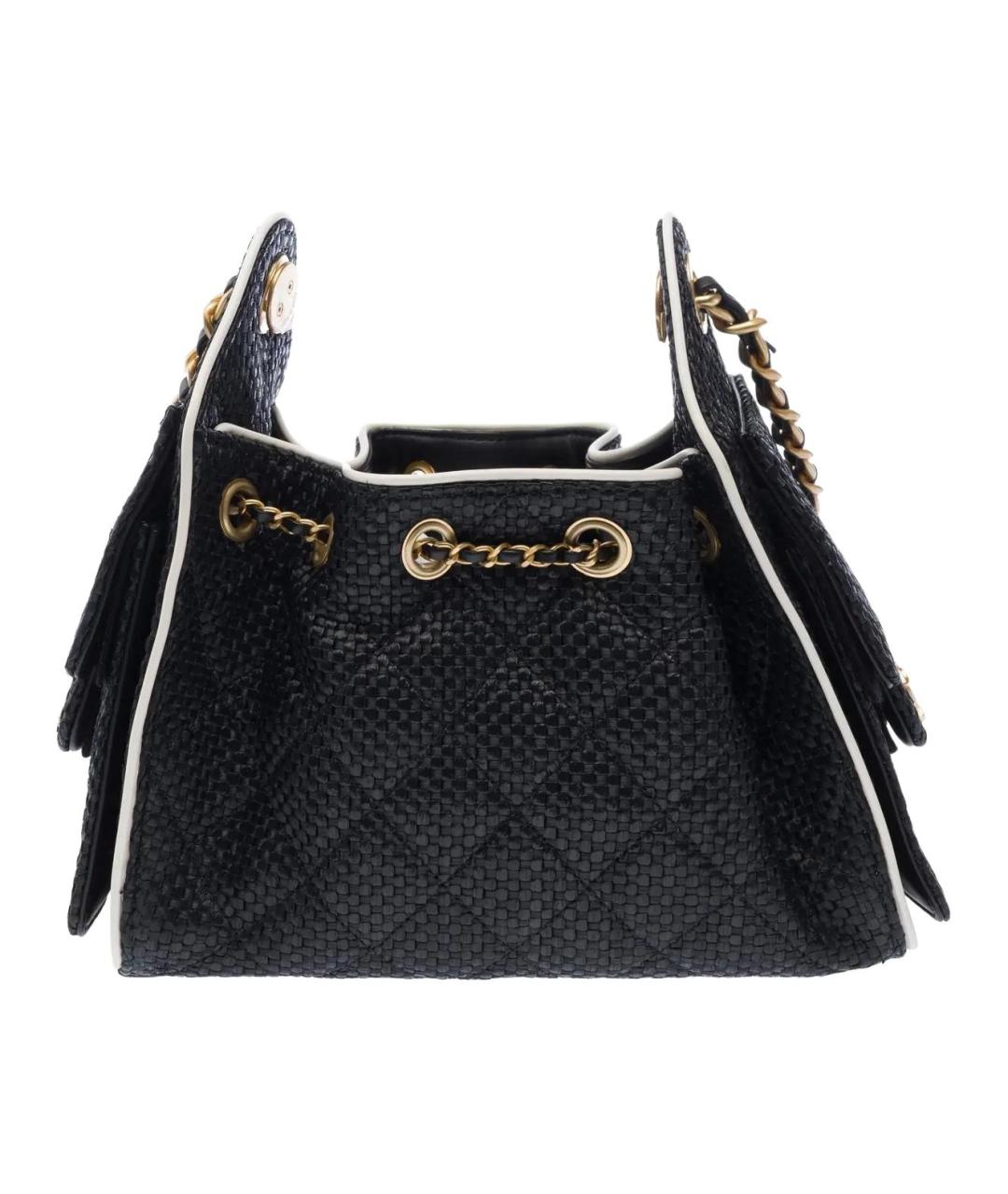 CHANEL Черная кожаная сумка через плечо, фото 4