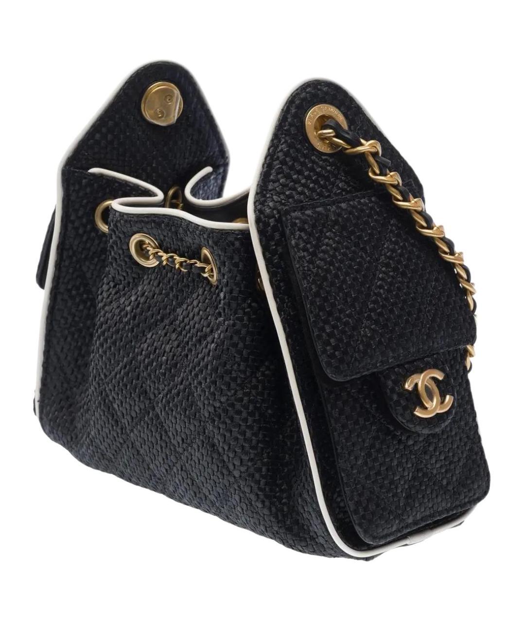 CHANEL Черная кожаная сумка через плечо, фото 3