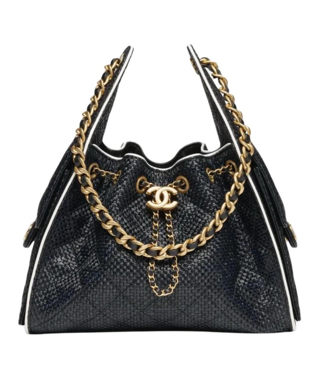 CHANEL Черная кожаная сумка через плечо, фото 1