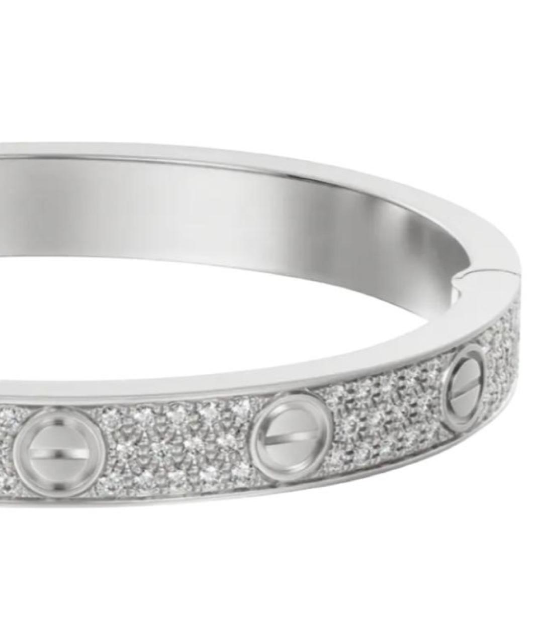 CARTIER Серебрянный браслет из белого золота, фото 3