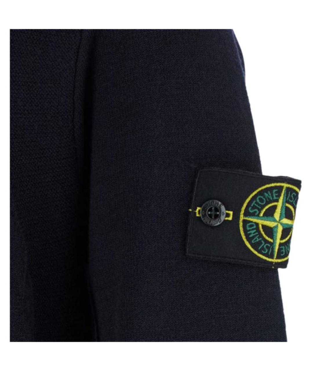 STONE ISLAND Синий шерстяной кардиган, фото 3