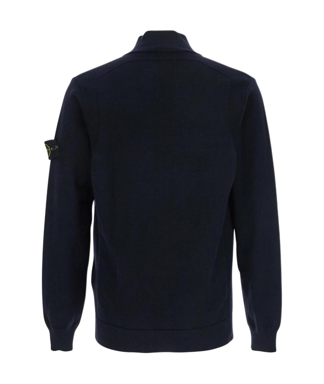 STONE ISLAND Синий шерстяной кардиган, фото 2