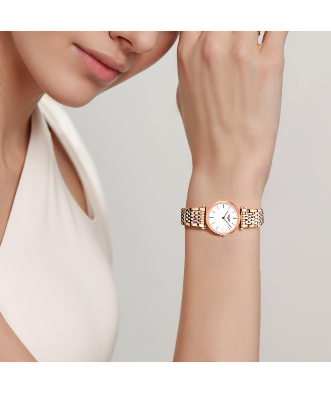 LONGINES Золотые стальные часы, фото 5