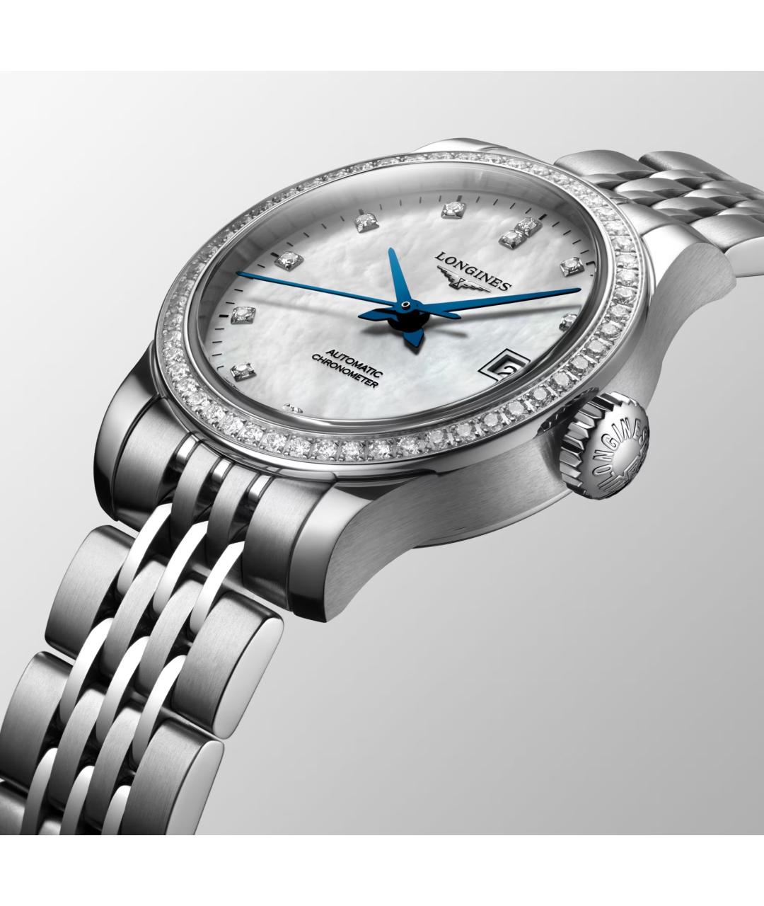 LONGINES Белые часы, фото 4