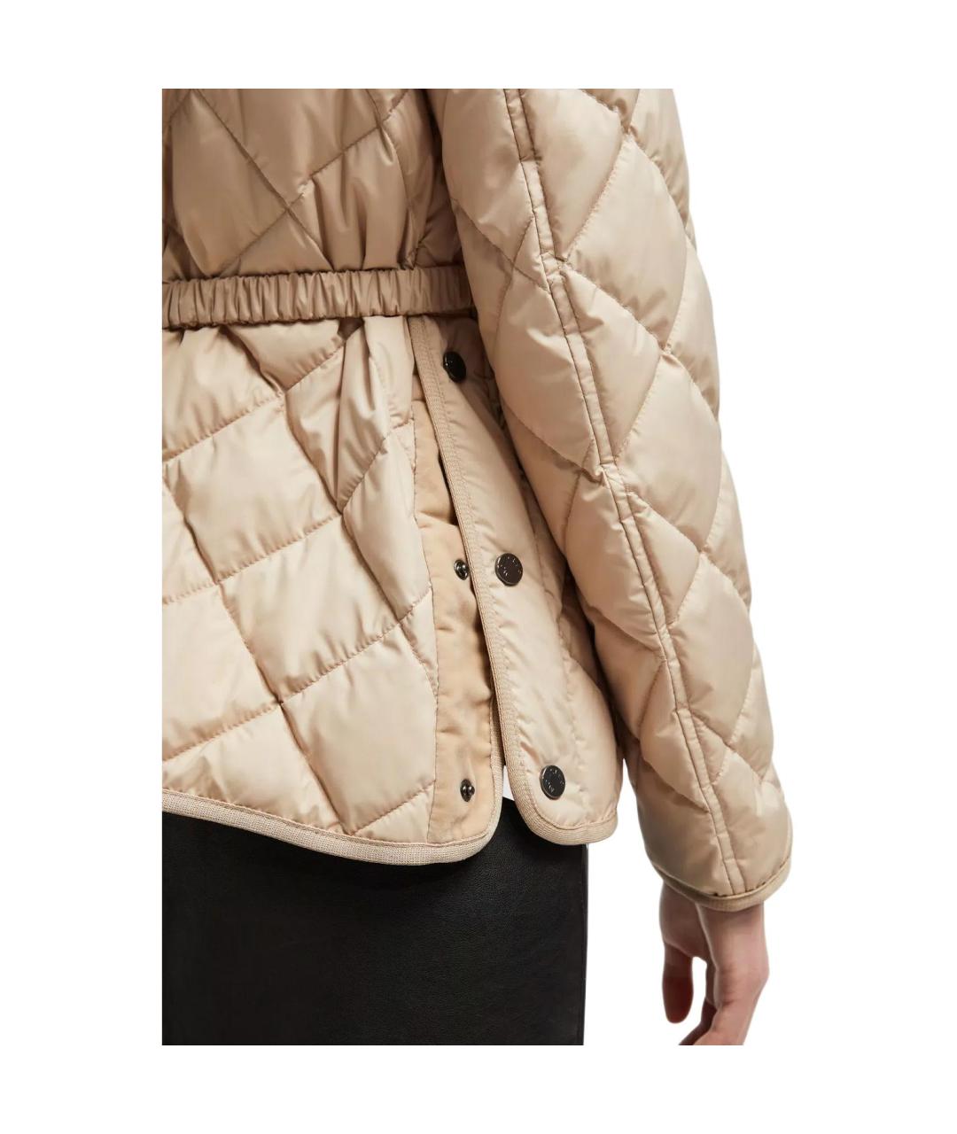 MONCLER Бежевая полиамидовая куртка, фото 3