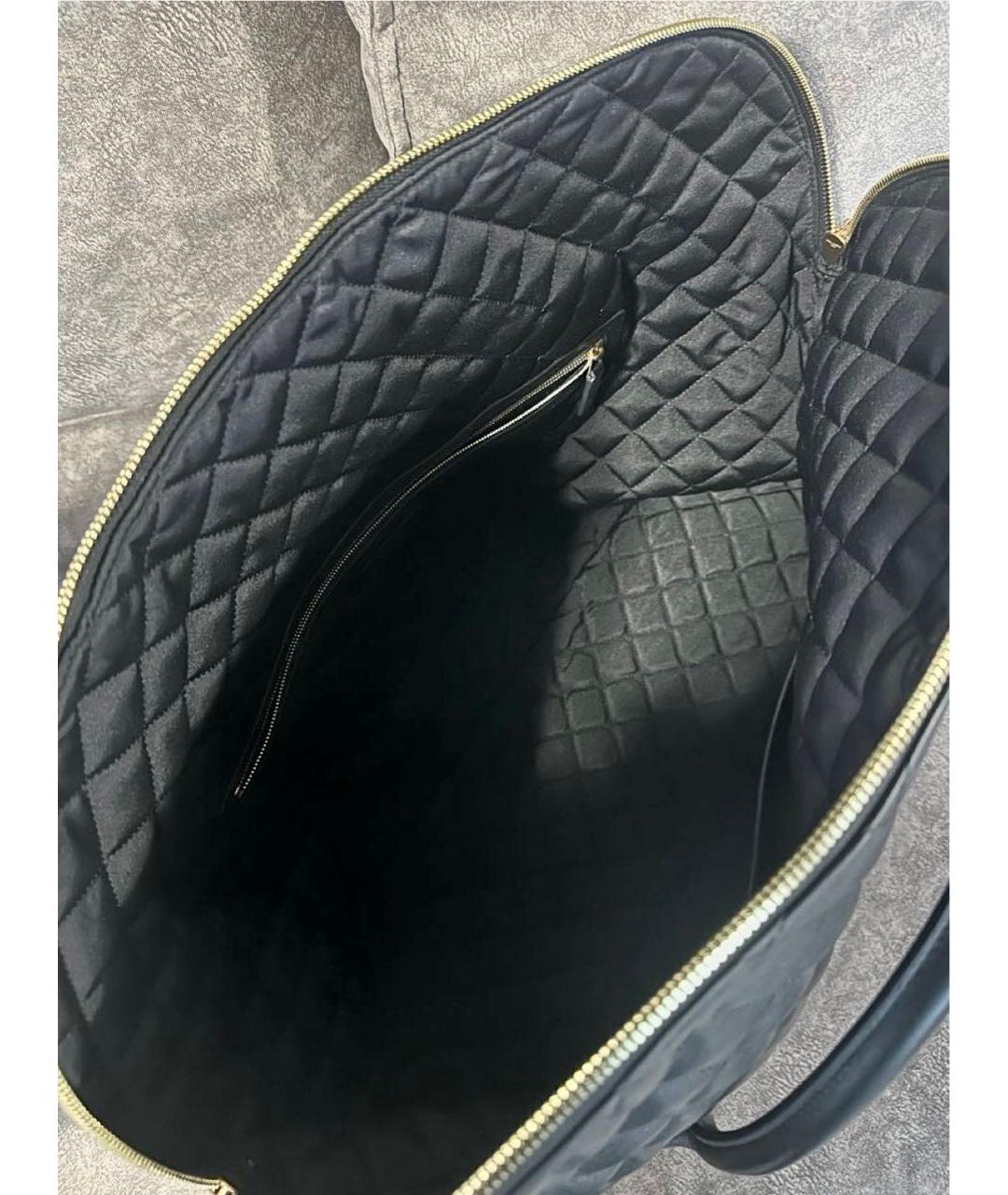 SAINT LAURENT Черная кожаная сумка тоут, фото 4