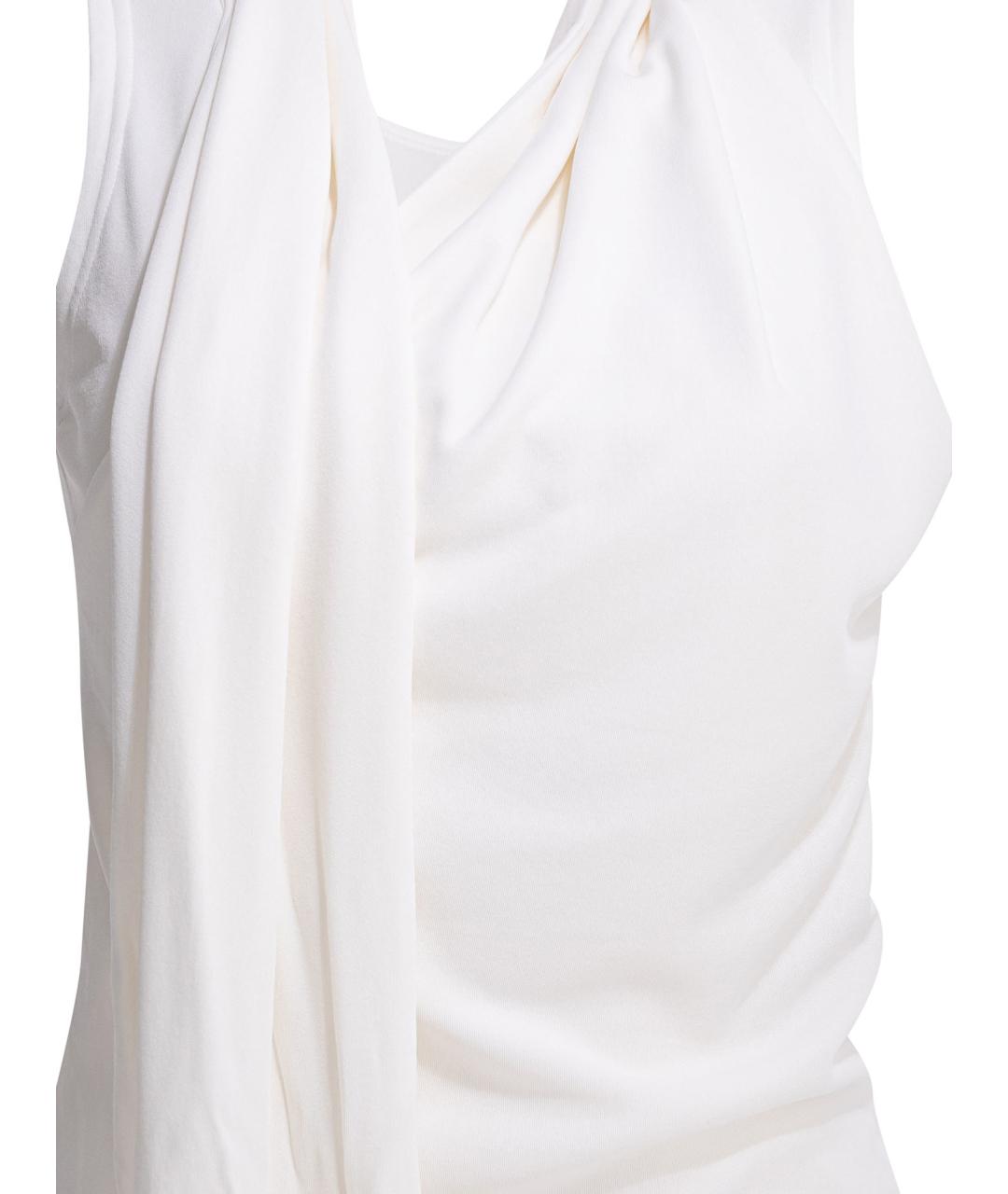 Ami Paris Белая креповая майка, фото 3