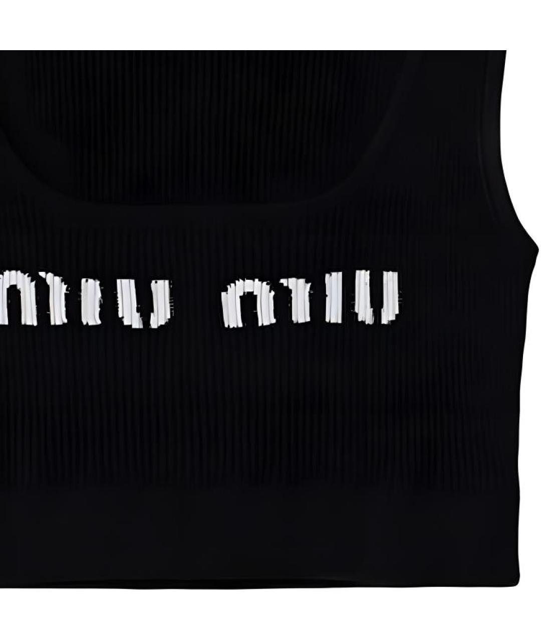 MIU MIU Черная майка, фото 5