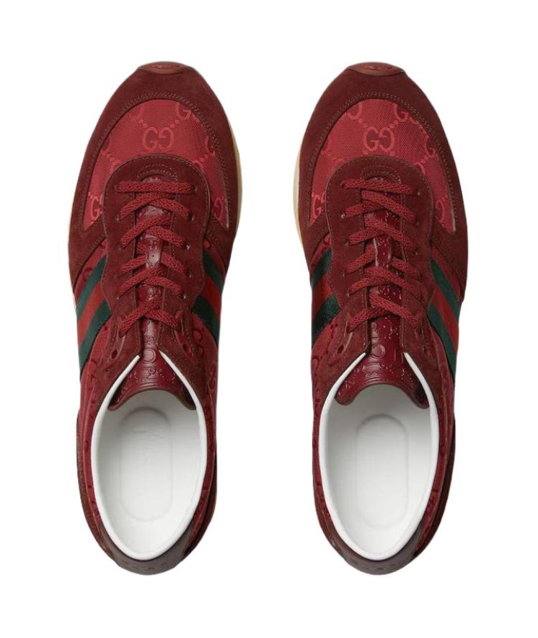 GUCCI Красные низкие кроссовки / кеды, фото 4