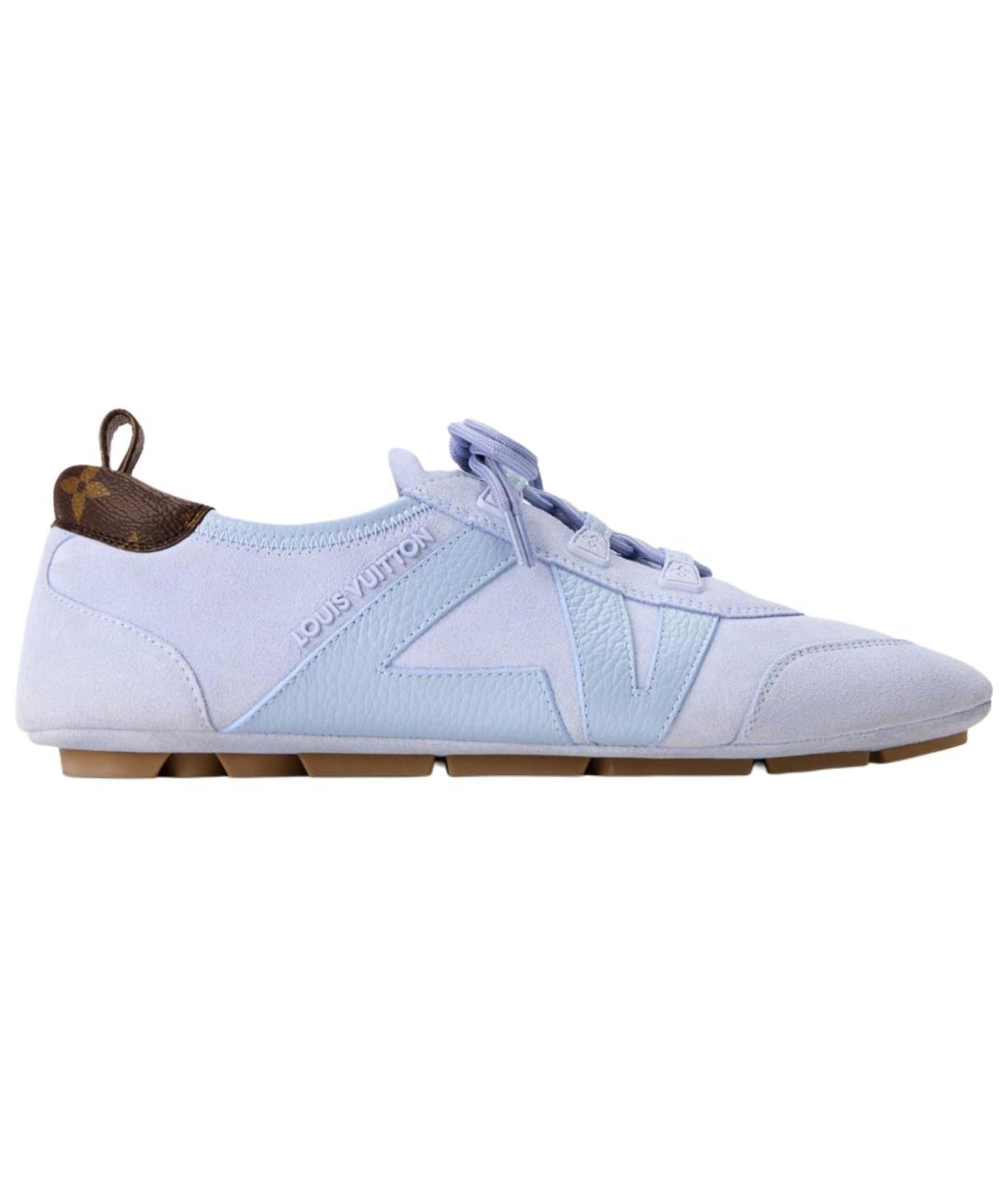 LOUIS VUITTON Фиолетовые кожаные кеды, фото 1