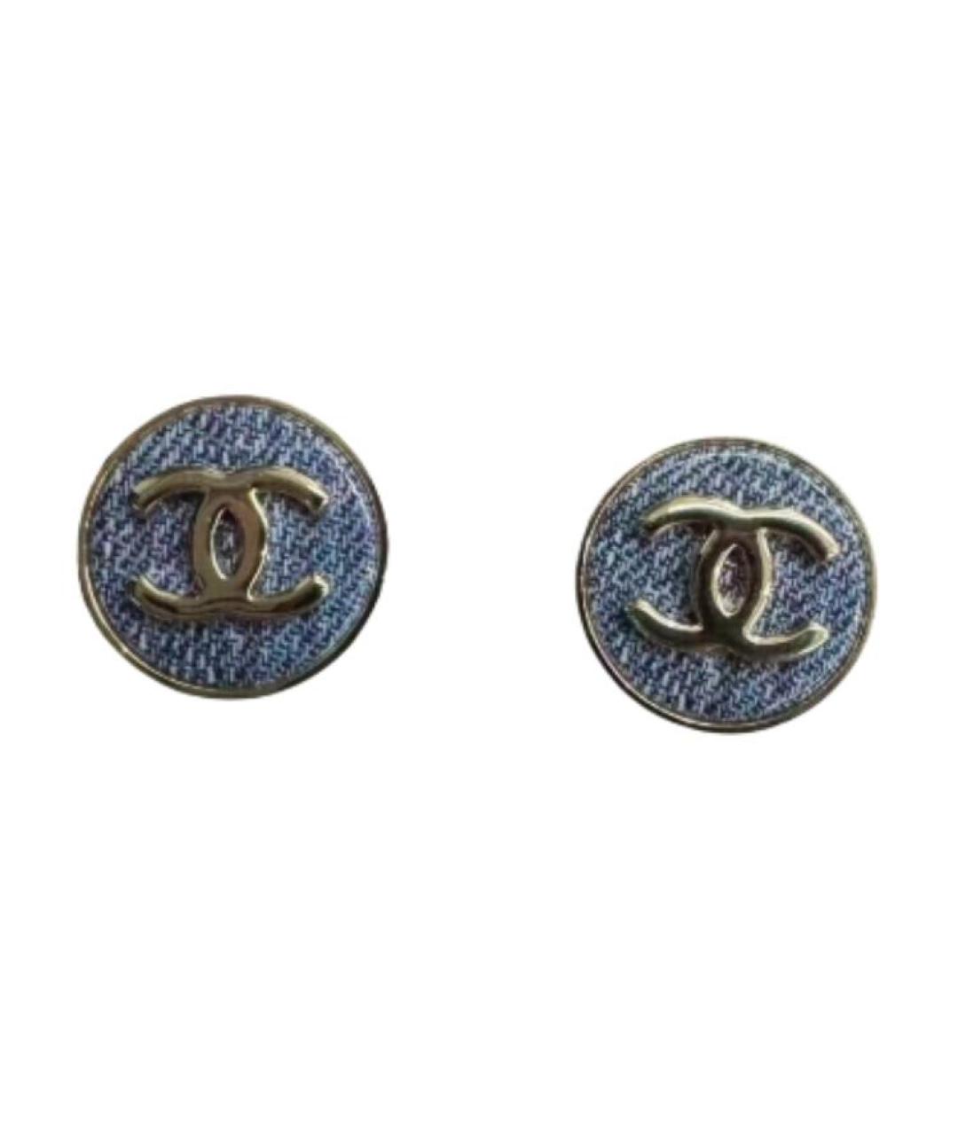 CHANEL Синие серьги, фото 3