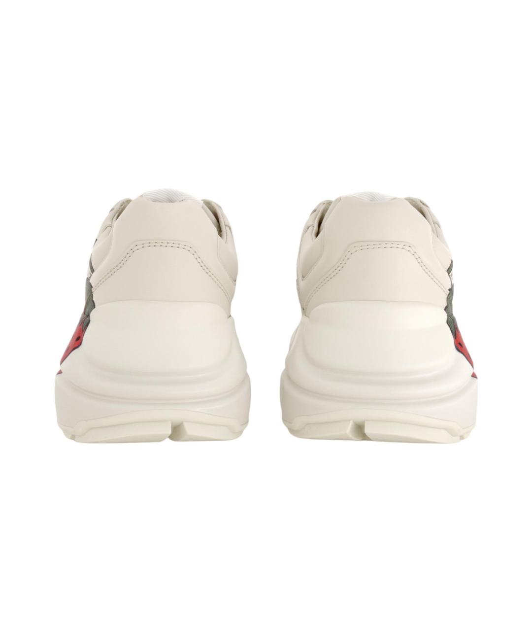 GUCCI Белые кожаные кроссовки, фото 5