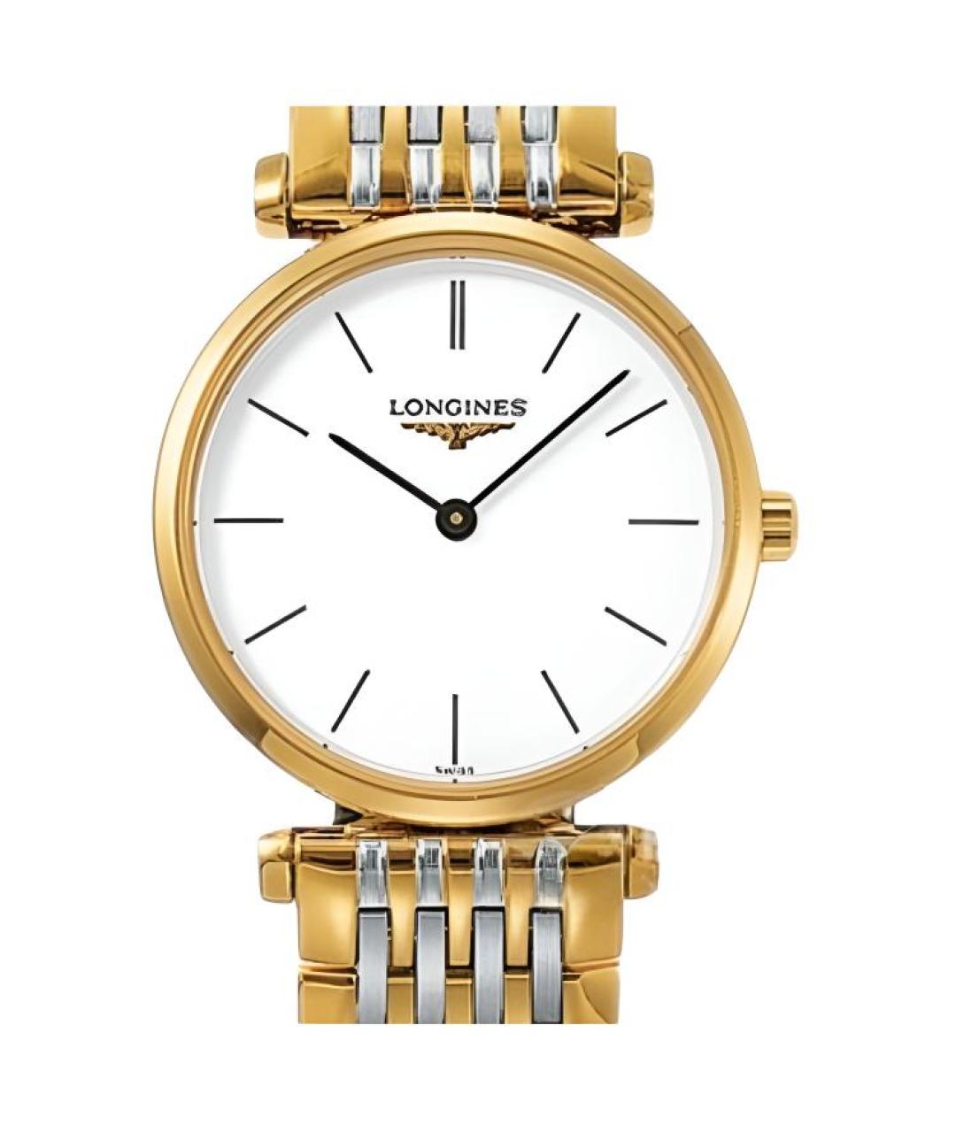 LONGINES Золотые стальные часы, фото 5