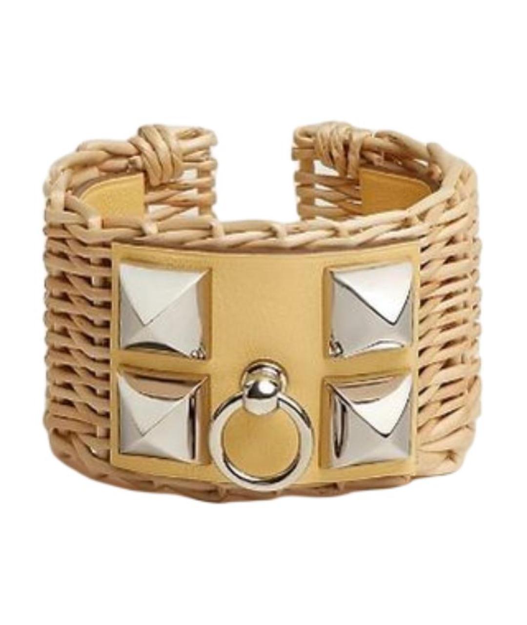 HERMES Желтый латунный браслет, фото 1