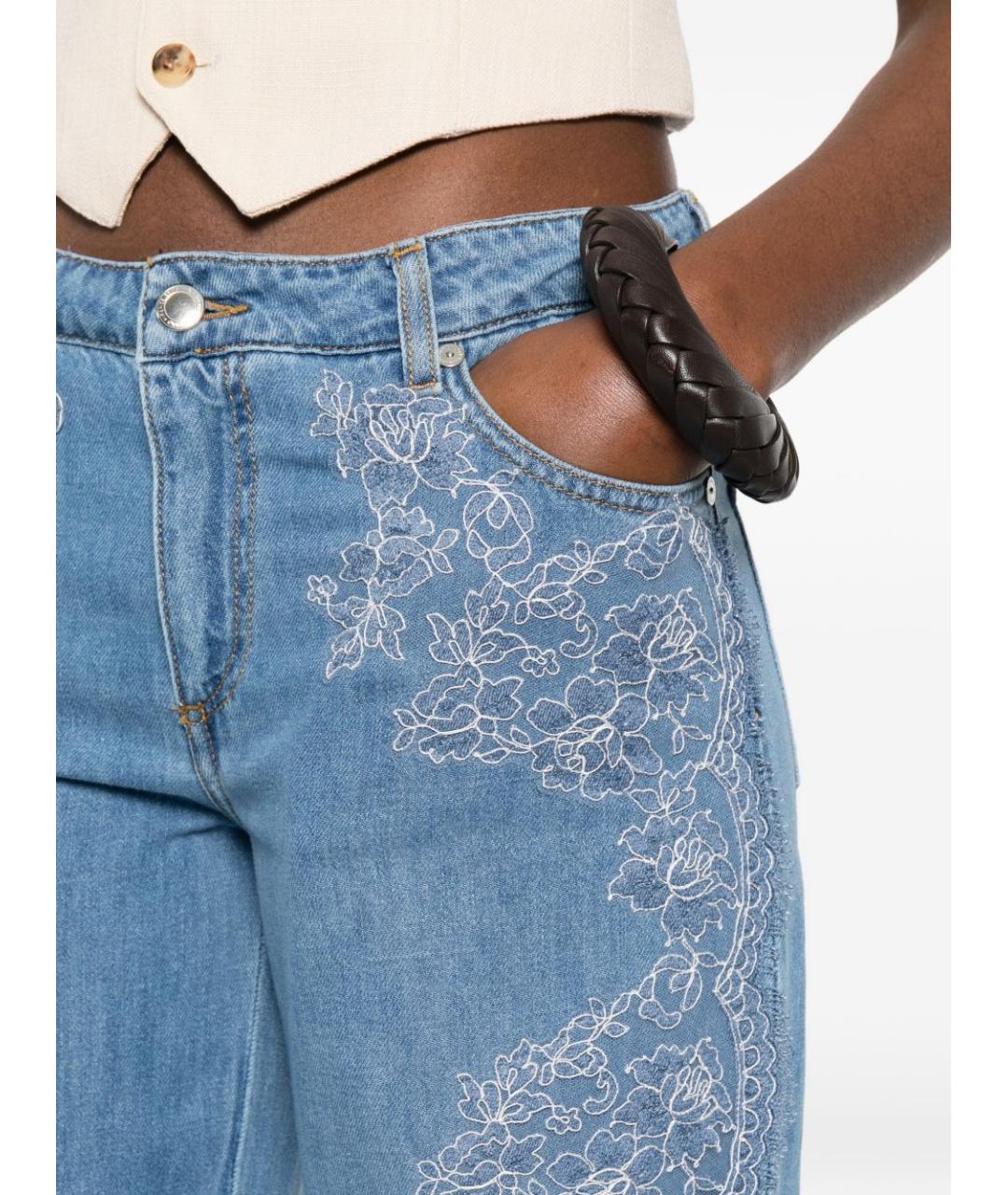 ERMANNO FIRENZE Синие хлопковые джинсы клеш, фото 2