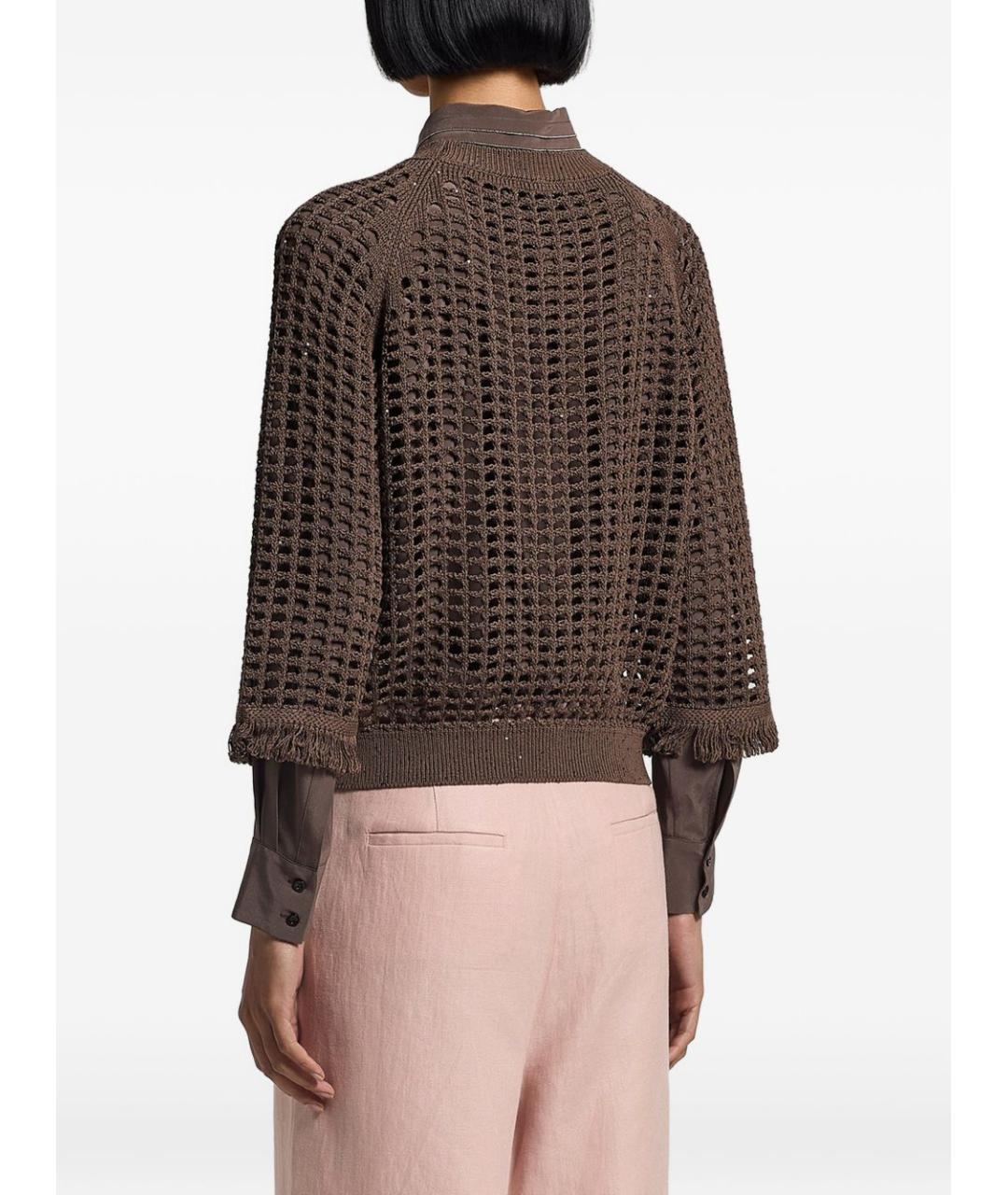 PESERICO Коричневый джемпер / свитер, фото 4