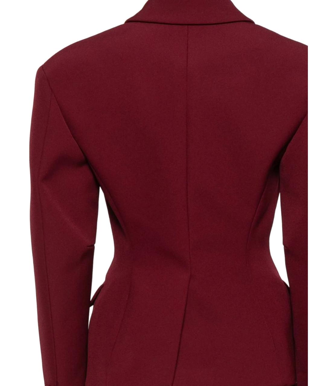 THE ANDAMANE Бордовый полиэстеровый жакет/пиджак, фото 3