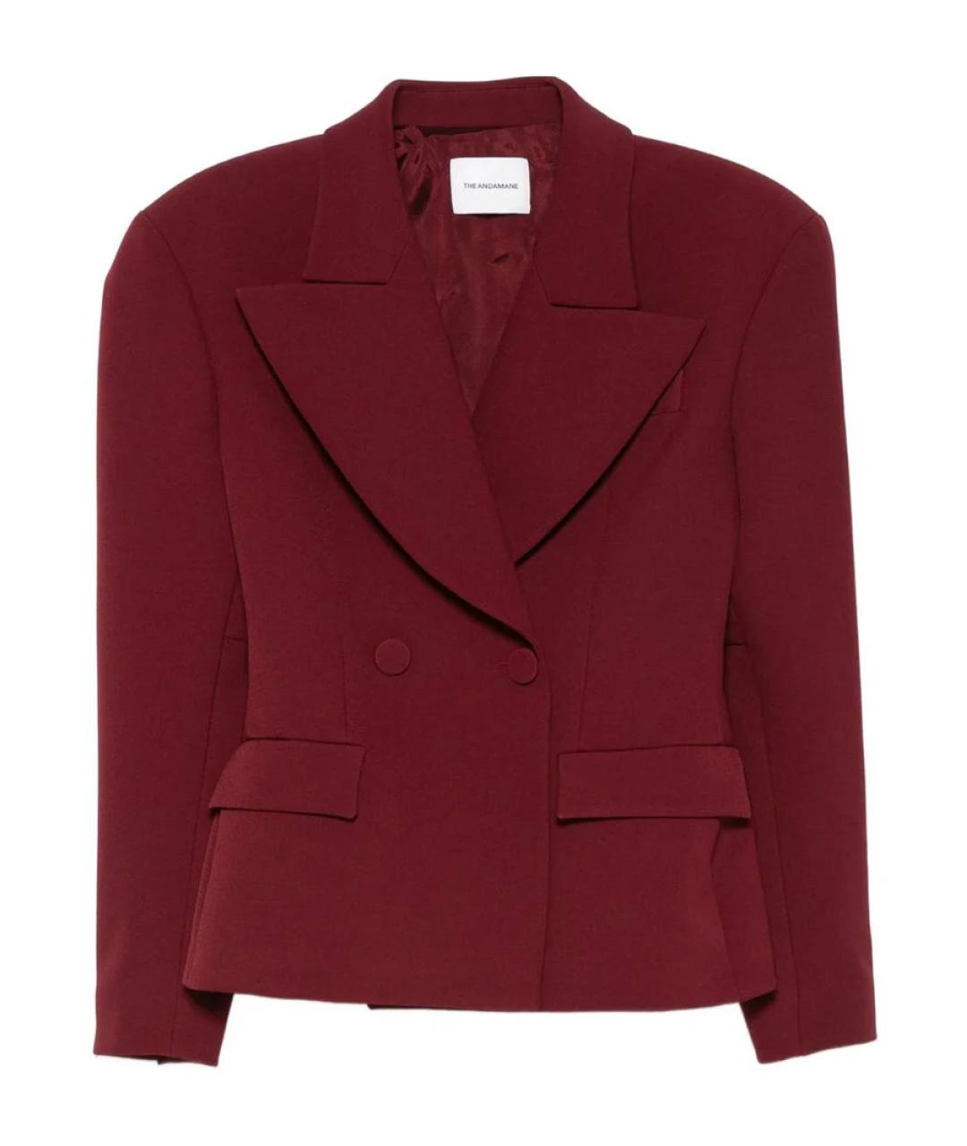 THE ANDAMANE Бордовый полиэстеровый жакет/пиджак, фото 1