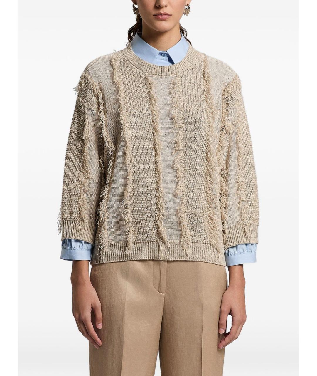 PESERICO Бежевый джемпер / свитер, фото 5