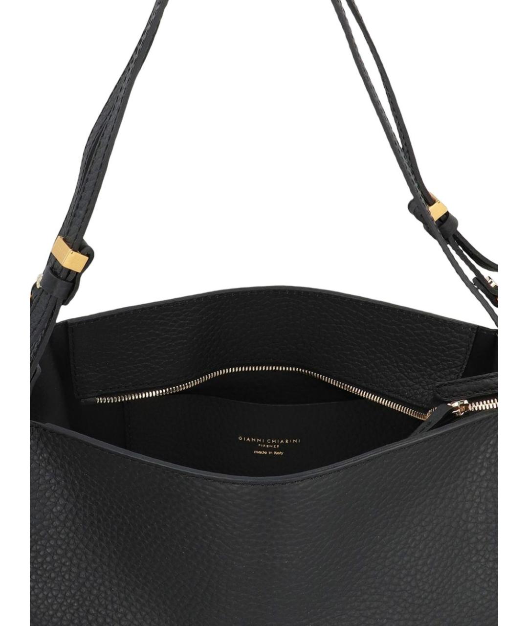 Gianni Chiarini Черная кожаная сумка тоут, фото 4