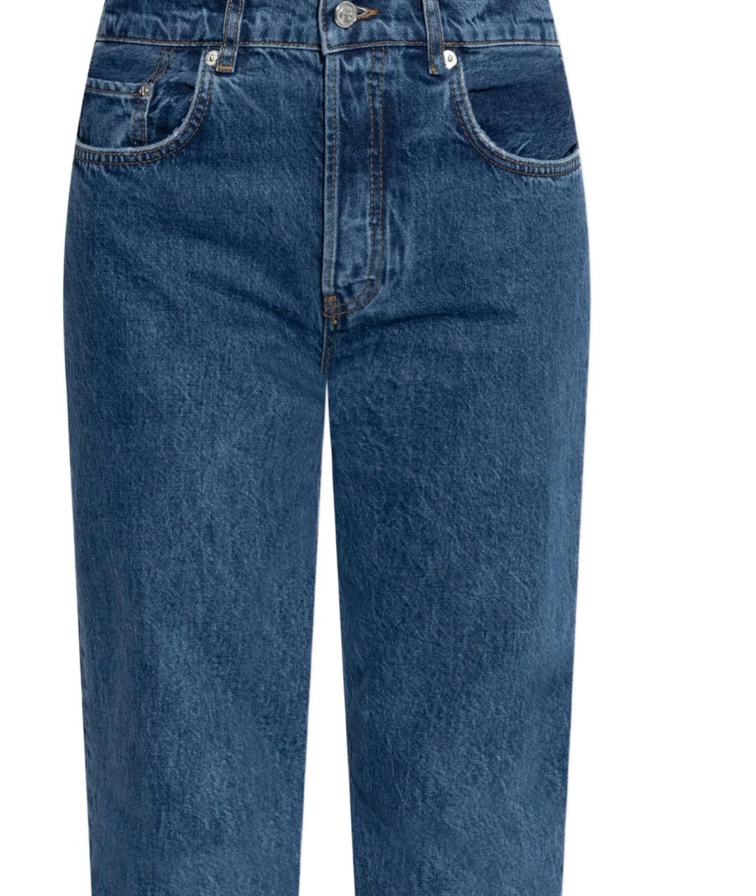 ANINE BING Синие хлопковые прямые джинсы, фото 2