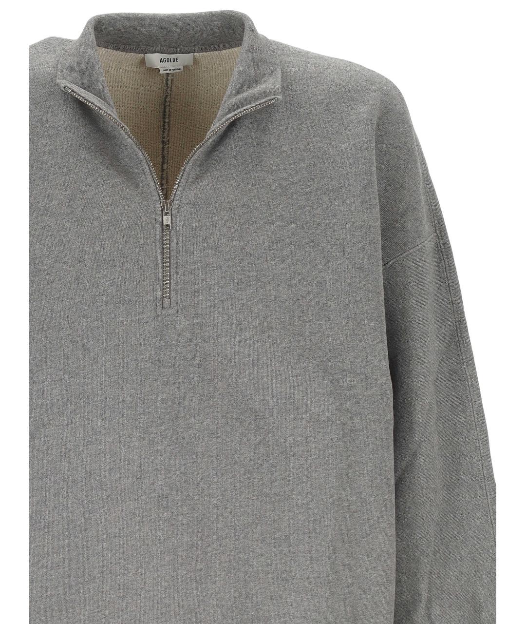AGOLDE Серый хлопковый джемпер / свитер, фото 2
