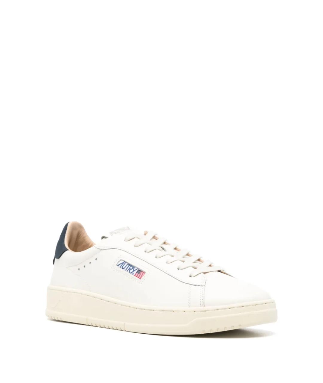 AUTRY Белые кожаные низкие кроссовки / кеды, фото 4