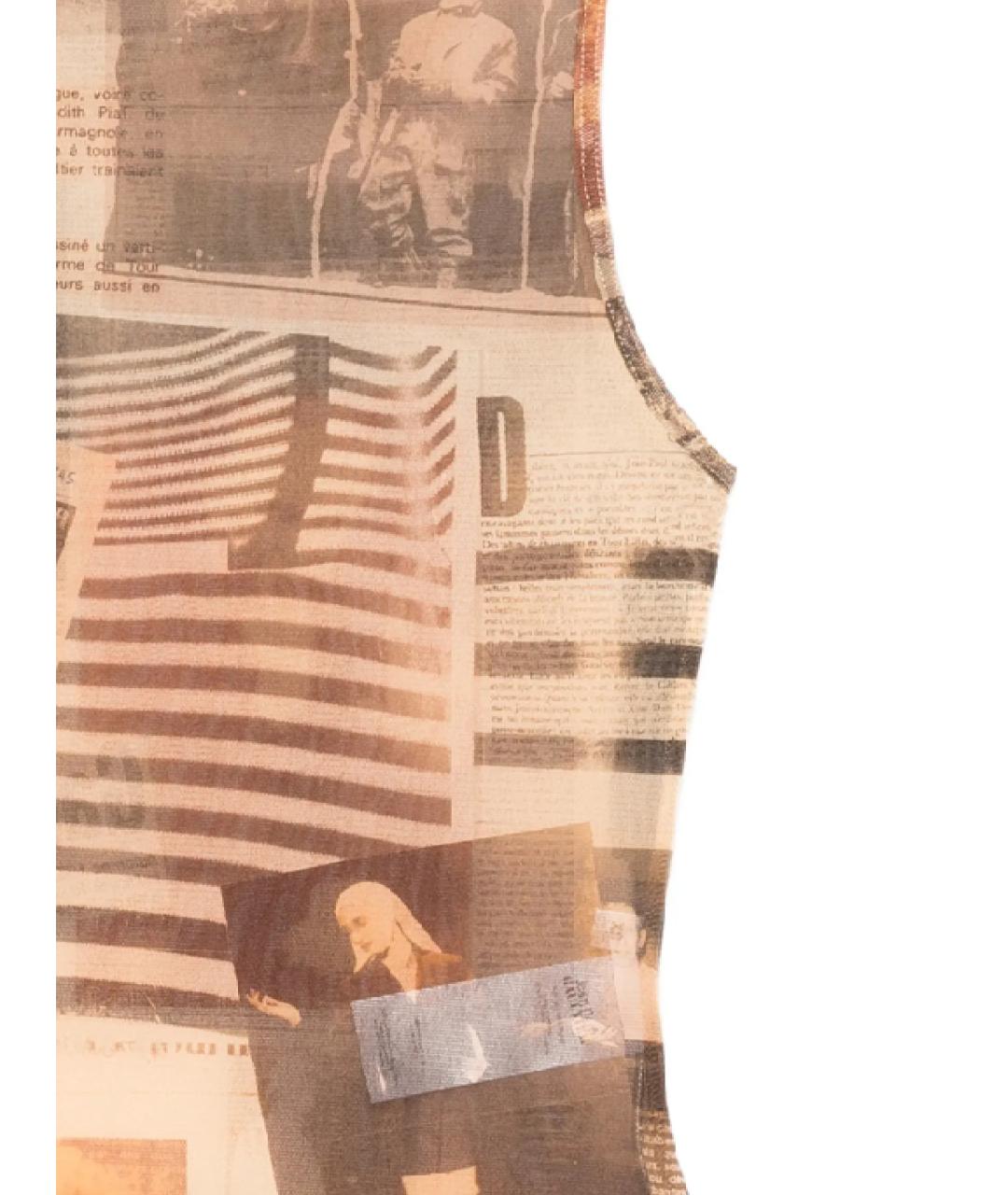 JEAN PAUL GAULTIER Серая полиамидовая майка, фото 2