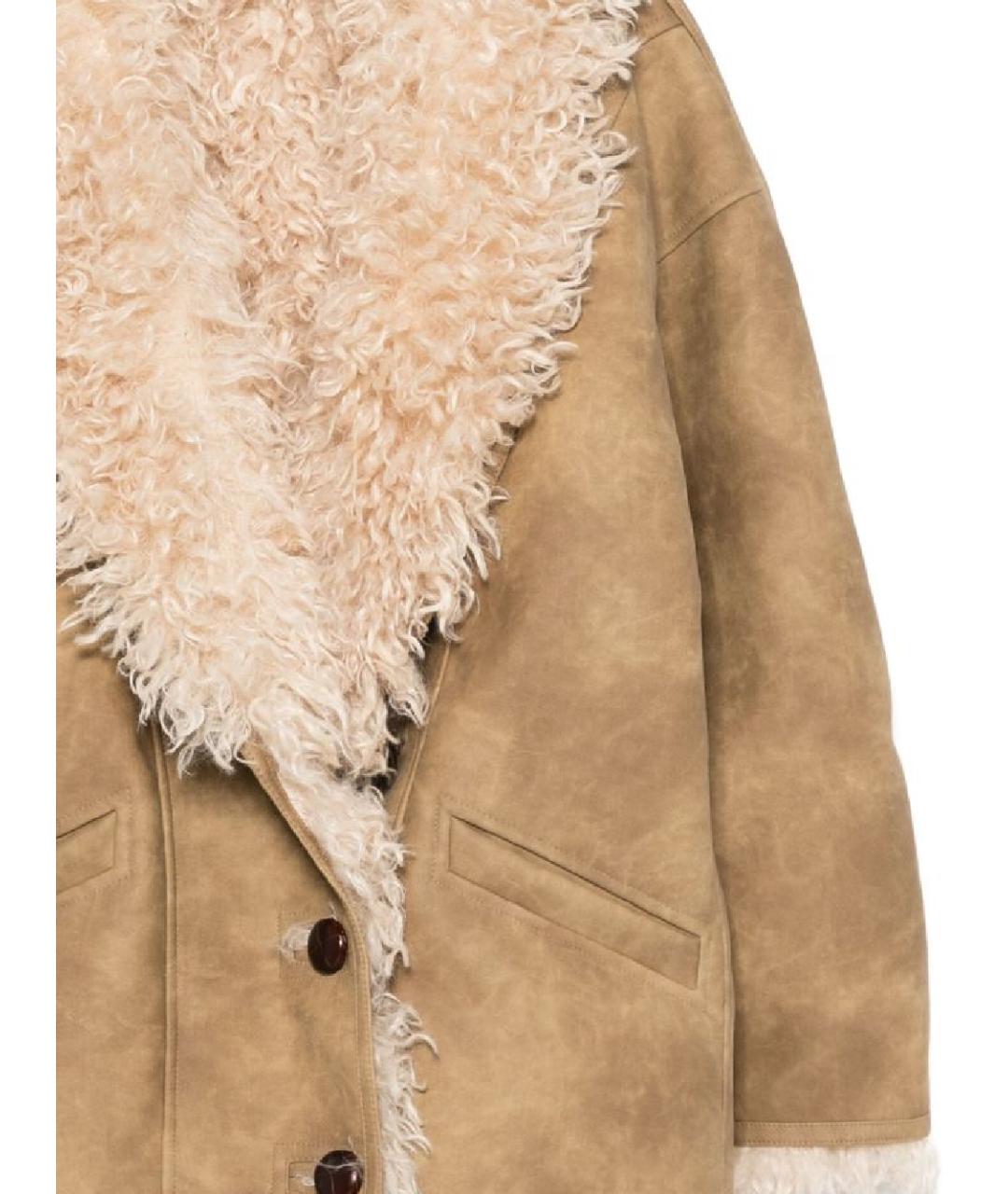 ISABEL MARANT ETOILE Бежевое полиэстеровое пальто, фото 2