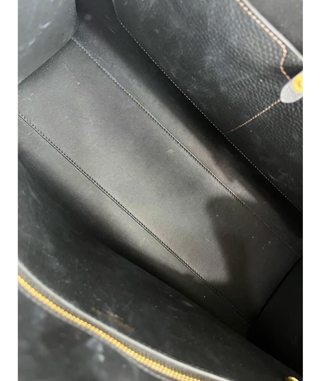 BURBERRY Черная кожаная сумка с короткими ручками, фото 6