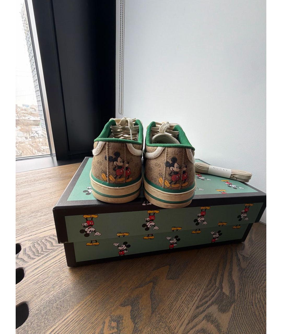 GUCCI Коричневые кеды, фото 4