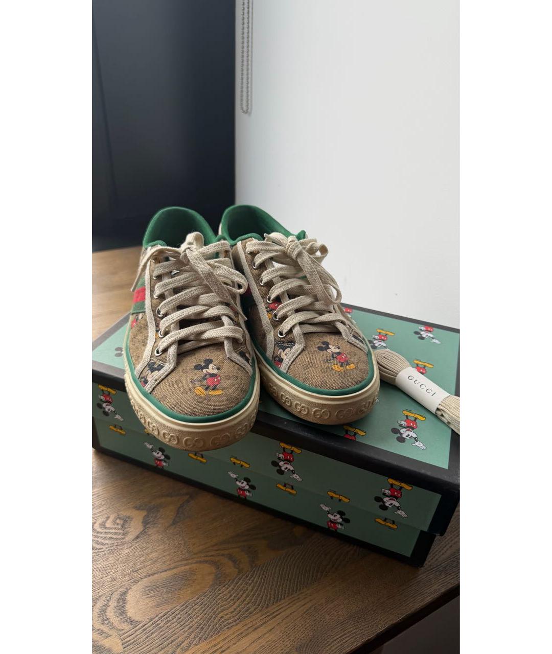 GUCCI Коричневые кеды, фото 2