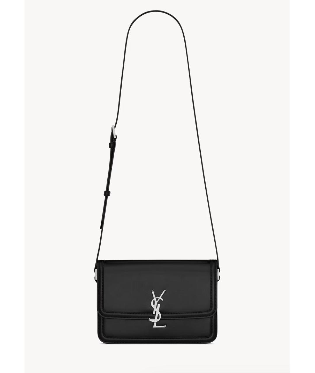 SAINT LAURENT Черная кожаная сумка на плечо, фото 8