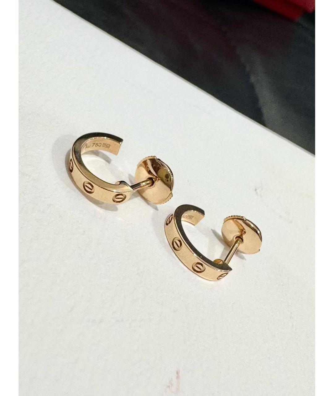 CARTIER Золотые серьги из розового золота, фото 4