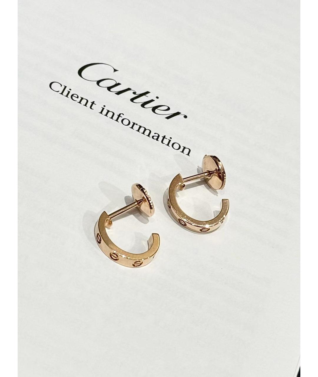 CARTIER Золотые серьги из розового золота, фото 3