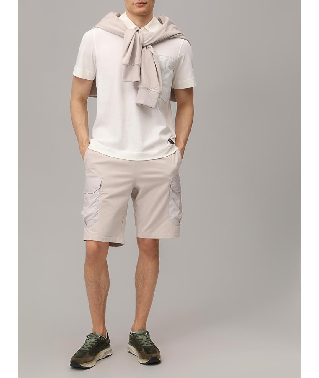 PARAJUMPERS Бежевые хлопковые шорты, фото 2