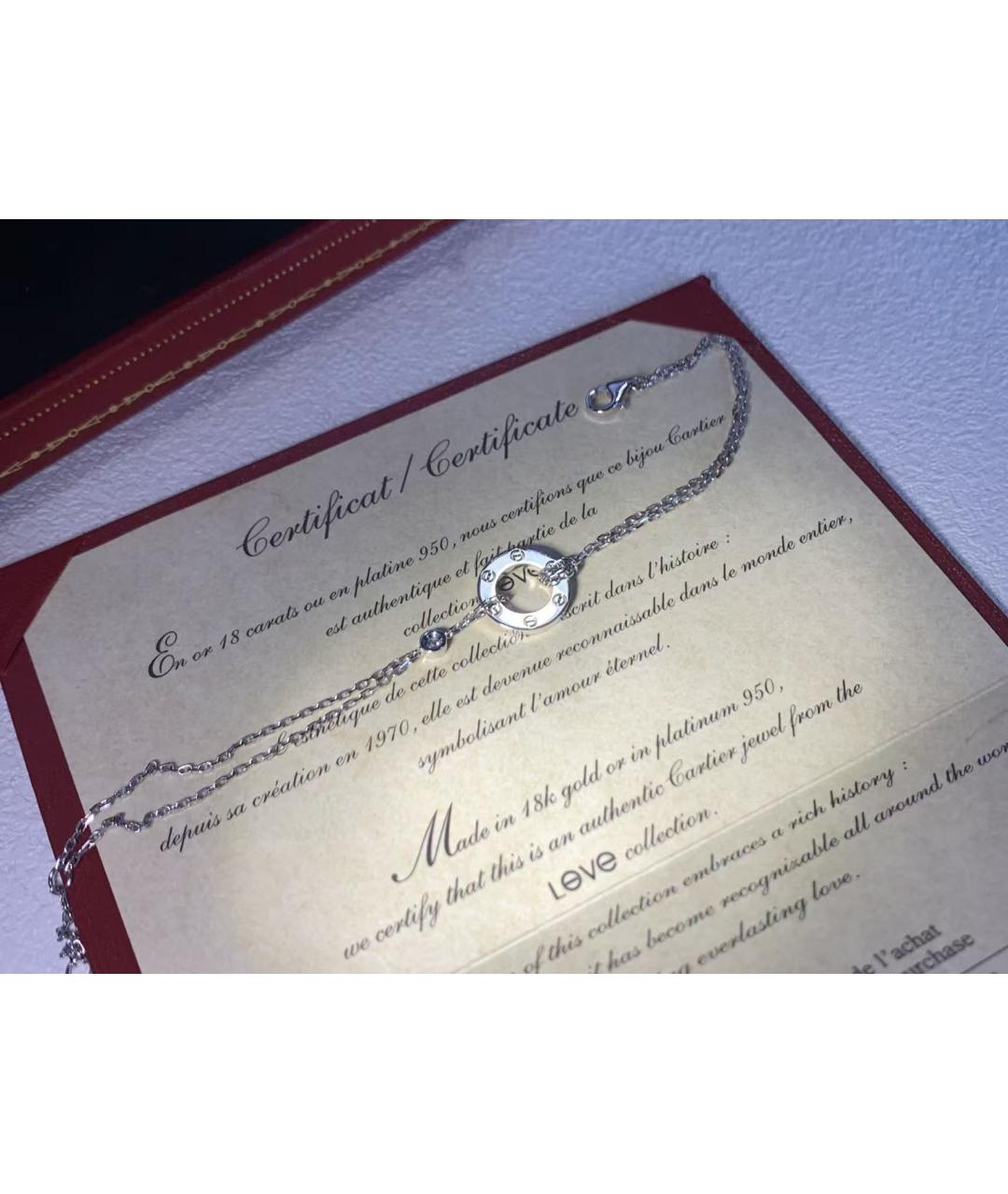 CARTIER Серебрянный браслет из белого золота, фото 6