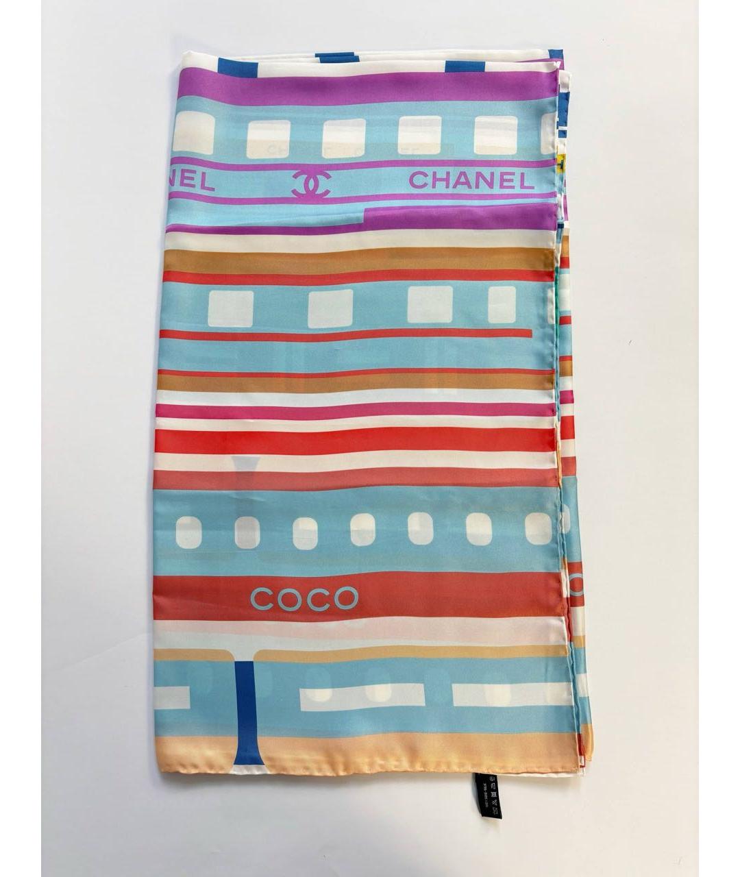CHANEL Мульти шелковый платок, фото 8