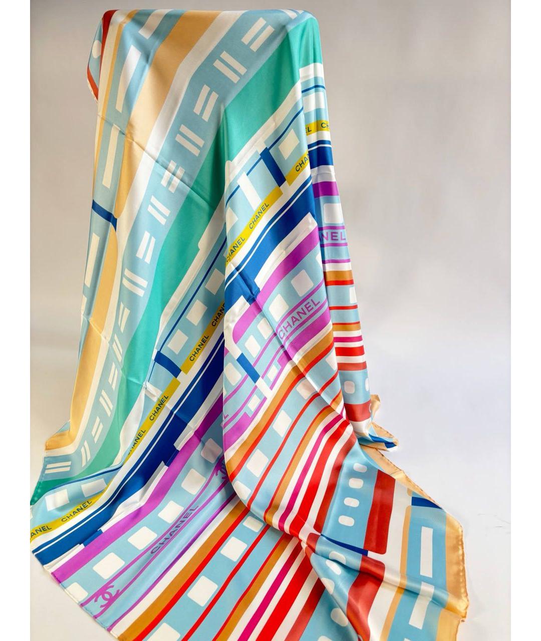 CHANEL Мульти шелковый платок, фото 5