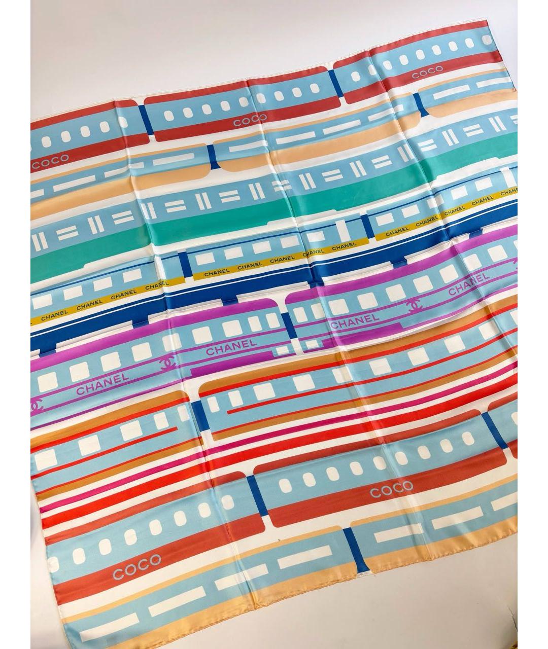 CHANEL Мульти шелковый платок, фото 6