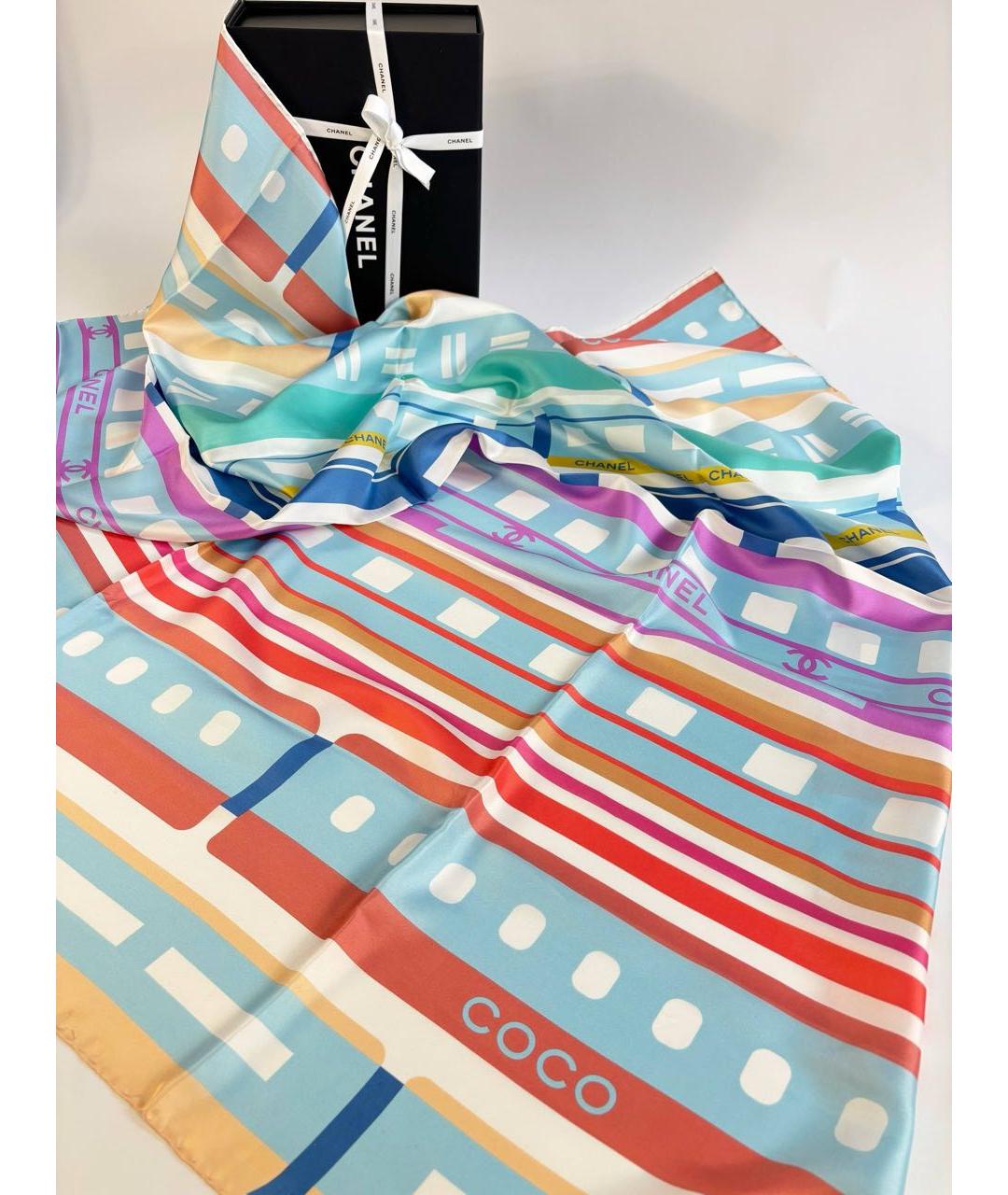 CHANEL Мульти шелковый платок, фото 4