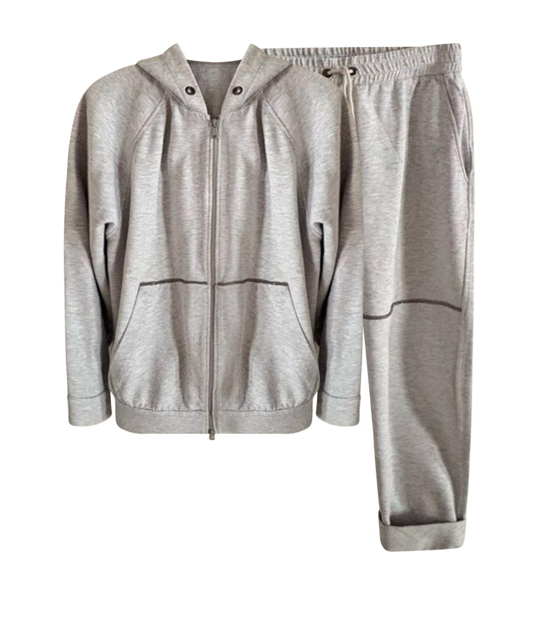 BRUNELLO CUCINELLI Серый хлопковый спортивные костюмы, фото 1