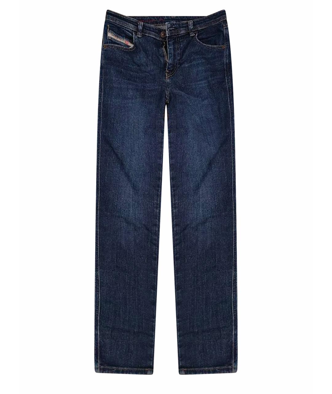DIESEL Темно-синие хлопко-эластановые джинсы слим, фото 1