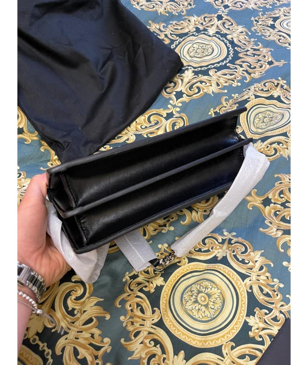 SAINT LAURENT Черная кожаная сумка через плечо, фото 4