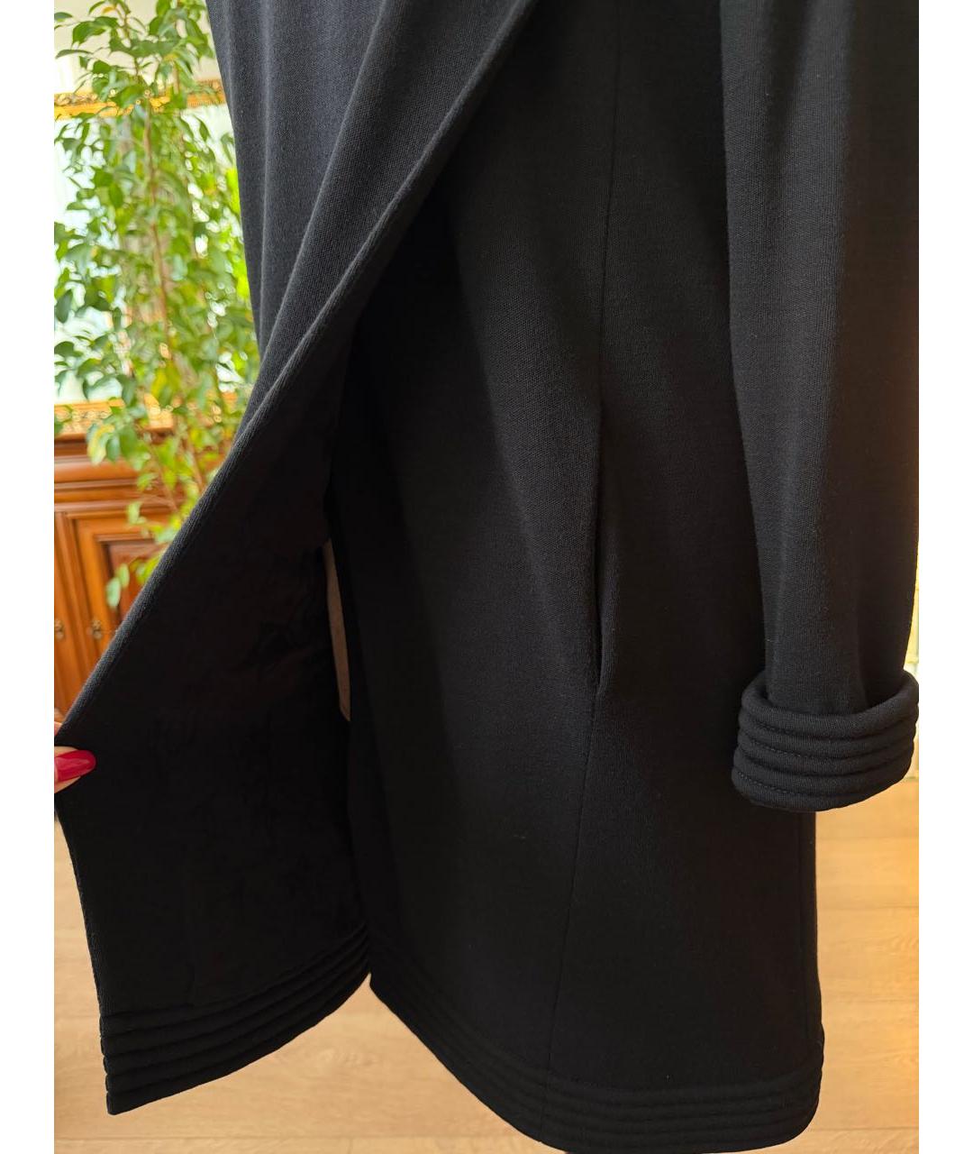 CHANEL Черное шерстяное повседневное платье, фото 4