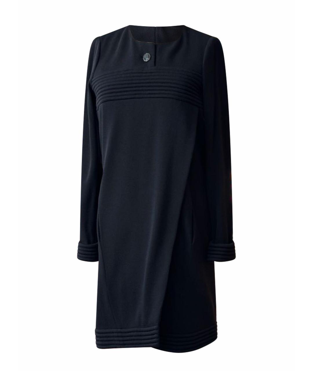 CHANEL Черное шерстяное повседневное платье, фото 1