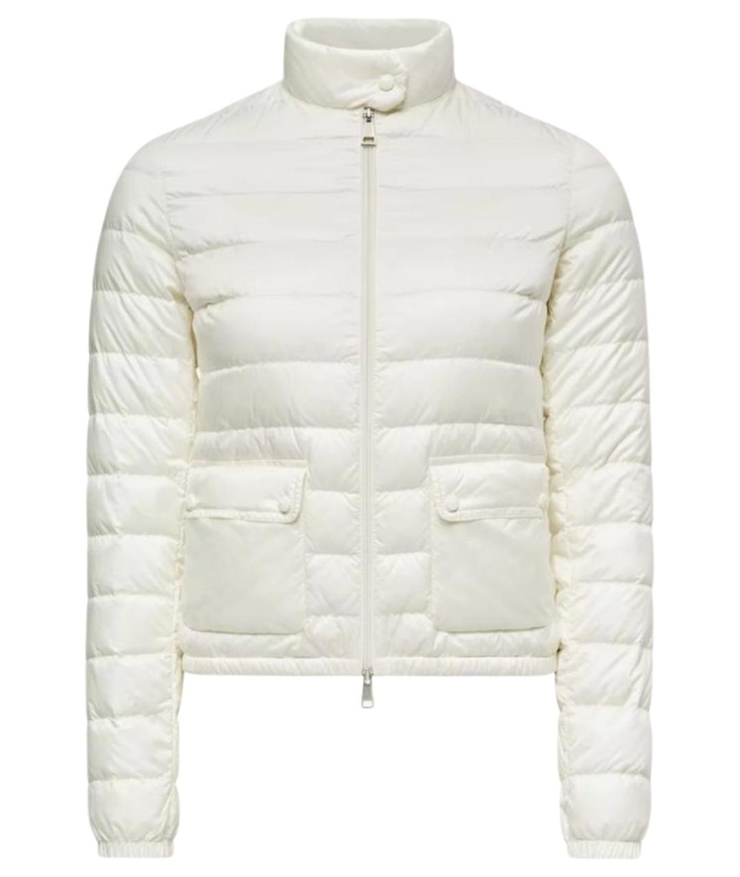 MONCLER Белый полиамидовый пуховик, фото 1