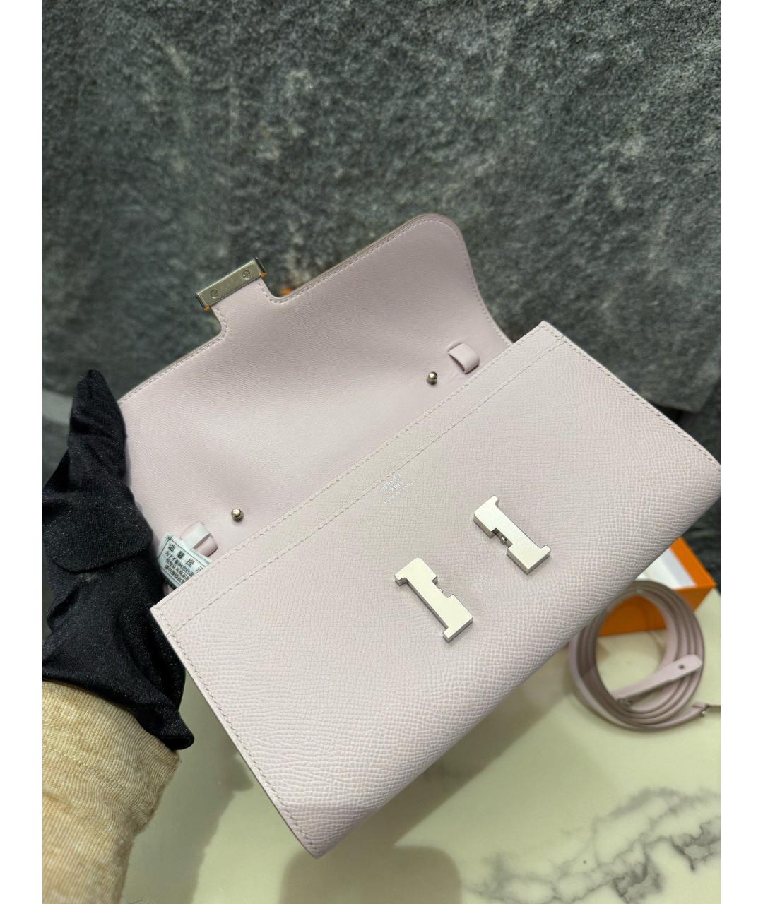 HERMES Фиолетовая кожаная сумка через плечо, фото 9