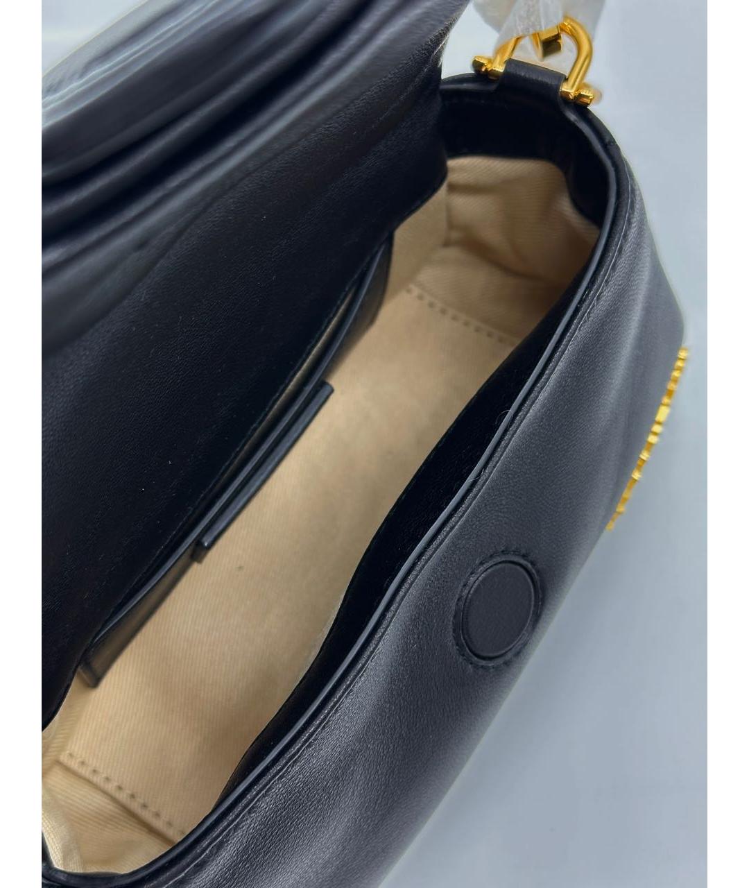 JACQUEMUS Черная кожаная сумка с короткими ручками, фото 4