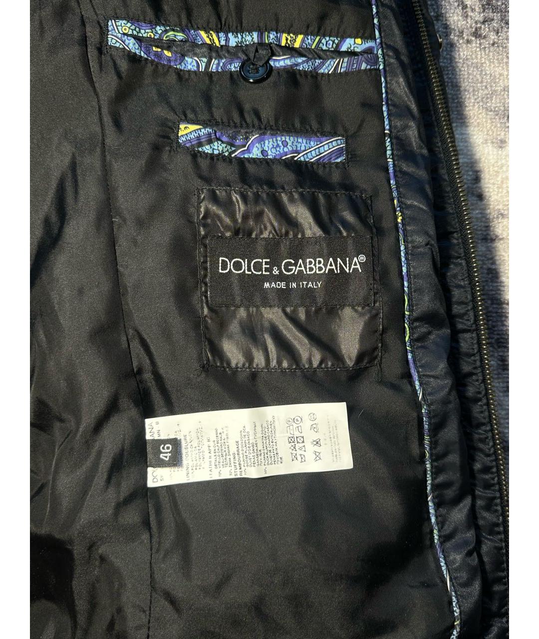 DOLCE&GABBANA Черная бархатная куртка, фото 4